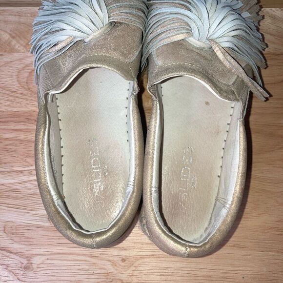 J Slides Raoul Espadrilles Pompom Accent Metallic Leather Sneaker Women’s Size 6 - Picture 10 of 15